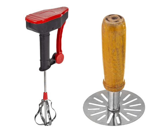     			Blooms Mall Hand Blender+ Potato Masher (Wooden Holder)