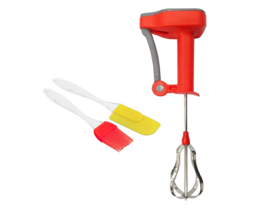     			Blooms Mall 1 Egg Beater + 2 Pcs Silicone Spatula