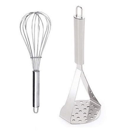     			Blooms Mall  Steel Egg Whisk and Potato Masher