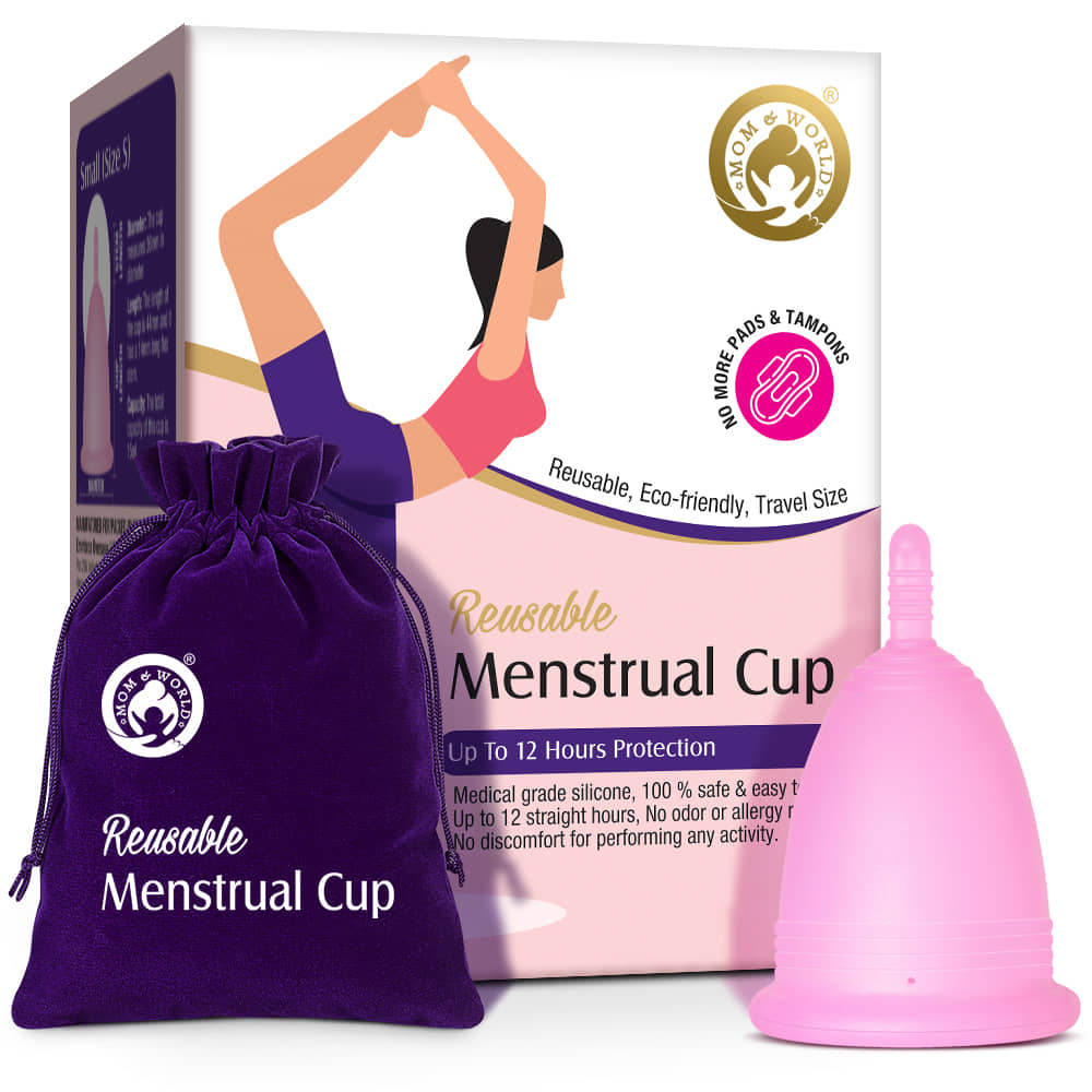 Mom & World - Silicone Reusable Menstrual Cup Medium ( Pack of 1 )