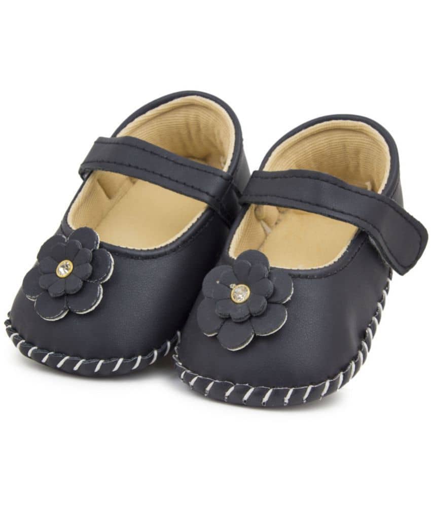 Neska Moda 6 To 12 Months Baby Girls Synthetic Leather and Cotton Party Wear Floral Sandal Booties (Black) - Casual Shoes | Buy online on ZillyBuy