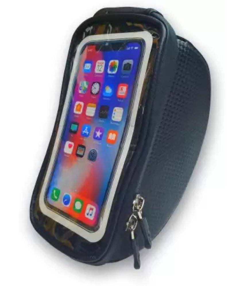     			Protos India.Net Cycle Bag Waterproof Front Frame Top Tube Bike Bag Pouch Bike Mobile Holder (Black)