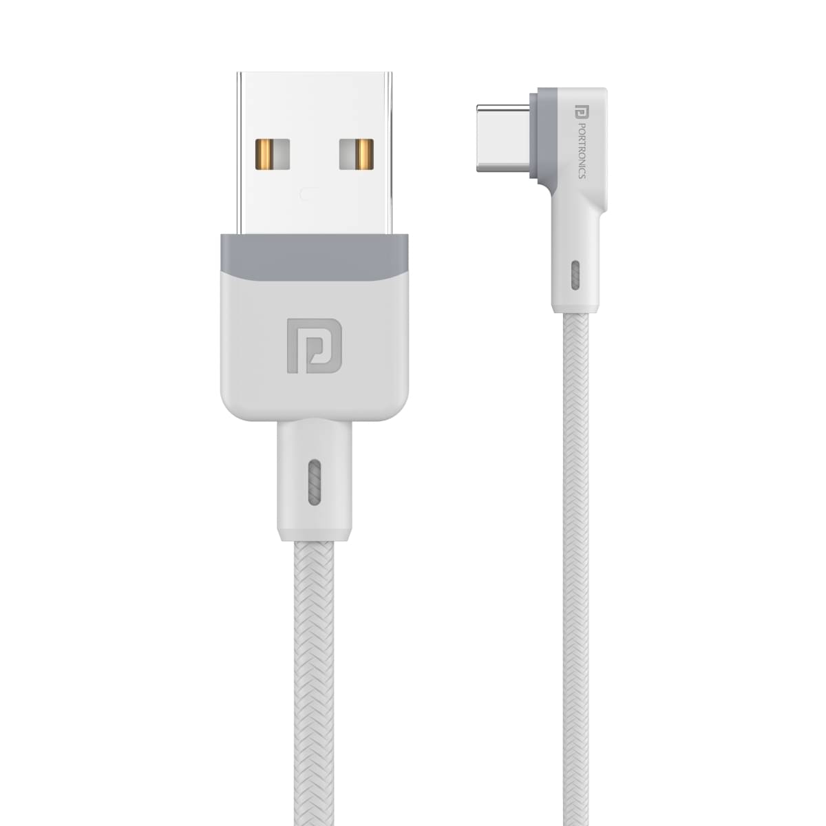     			Portronics Konnect L Type C Cable:1.2M Type C USB Cable ,White (POR 1403)