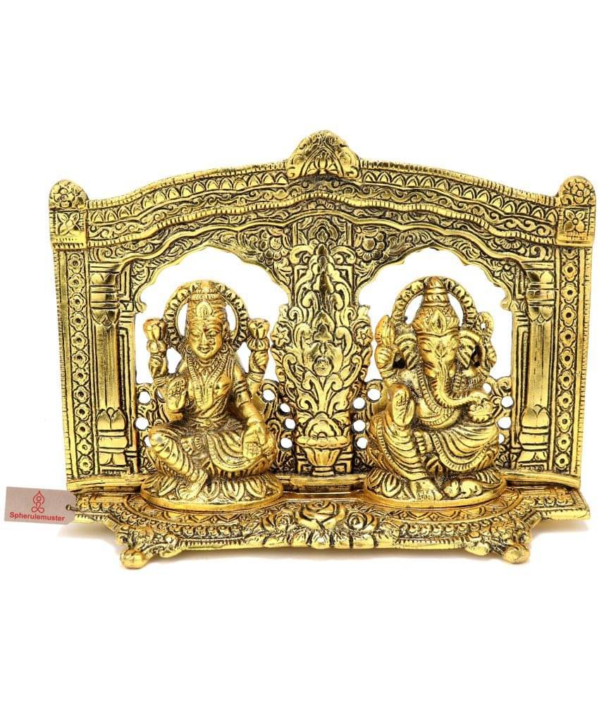     			Spherulemuster Laxmi Ganesh Aluminium Idol