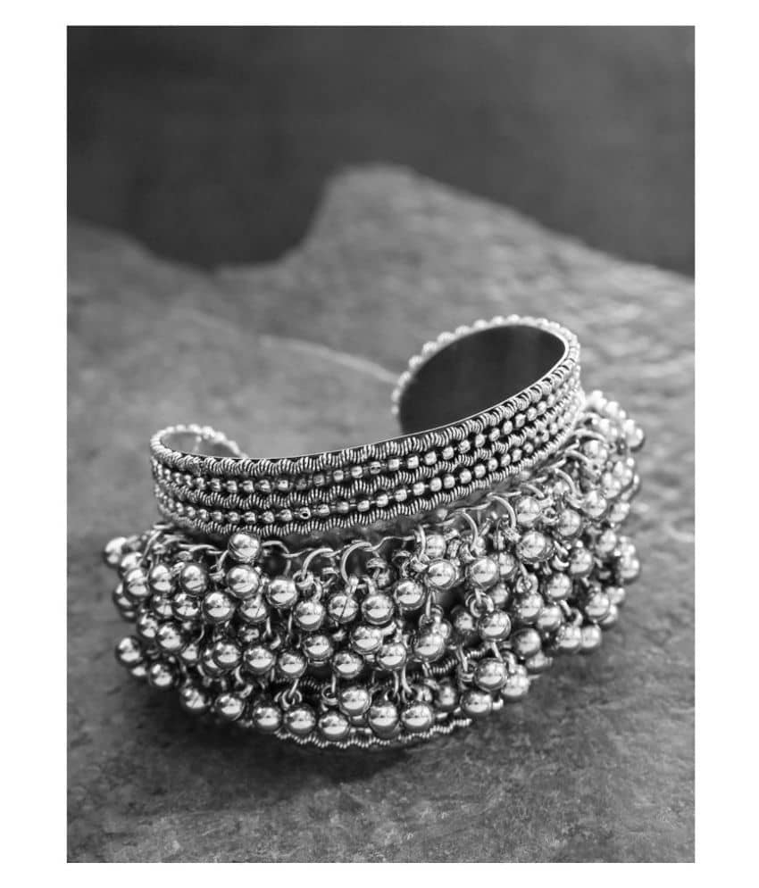 Sunhari Jewels - Silver Cuff ( Pack of 1 ) - Bangles & Bracelets | Buy online on ZillyBuy