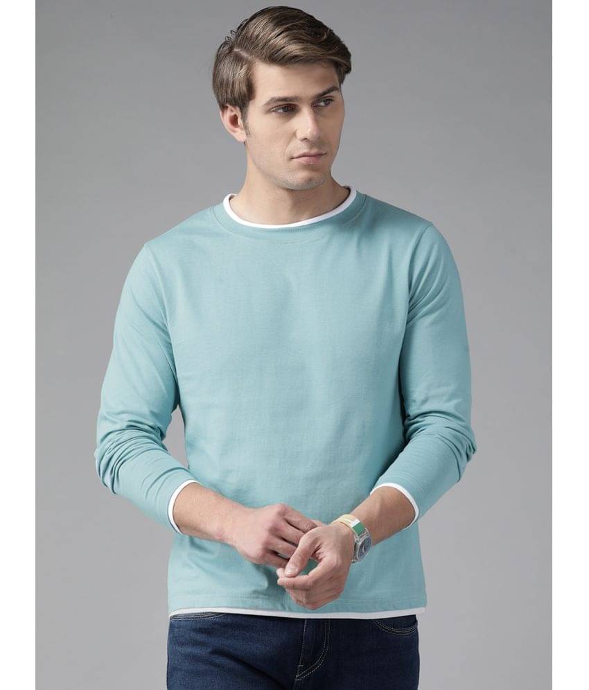     			The Dry State - Cotton Regular Fit Blue Men's T-Shirt ( Pack of 1 )
