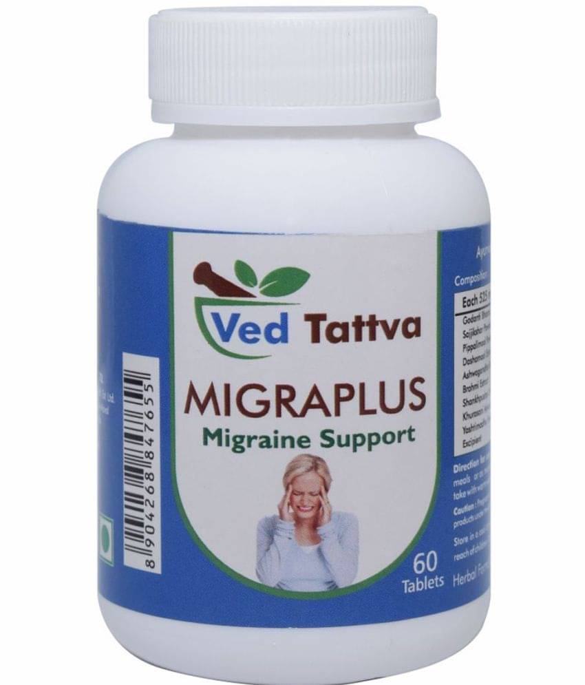 Ved Tattva Migra Plus Tablet 60 No.S Pack of 1 Ved Tattva Migra Plus Tablet 60 No.S Pack of 1