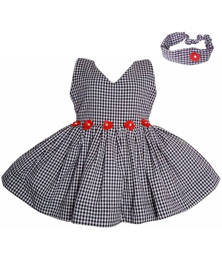     			harshvardhanmart.com Cotton A-line Dress For Girls ( Pack of 1 , Black )