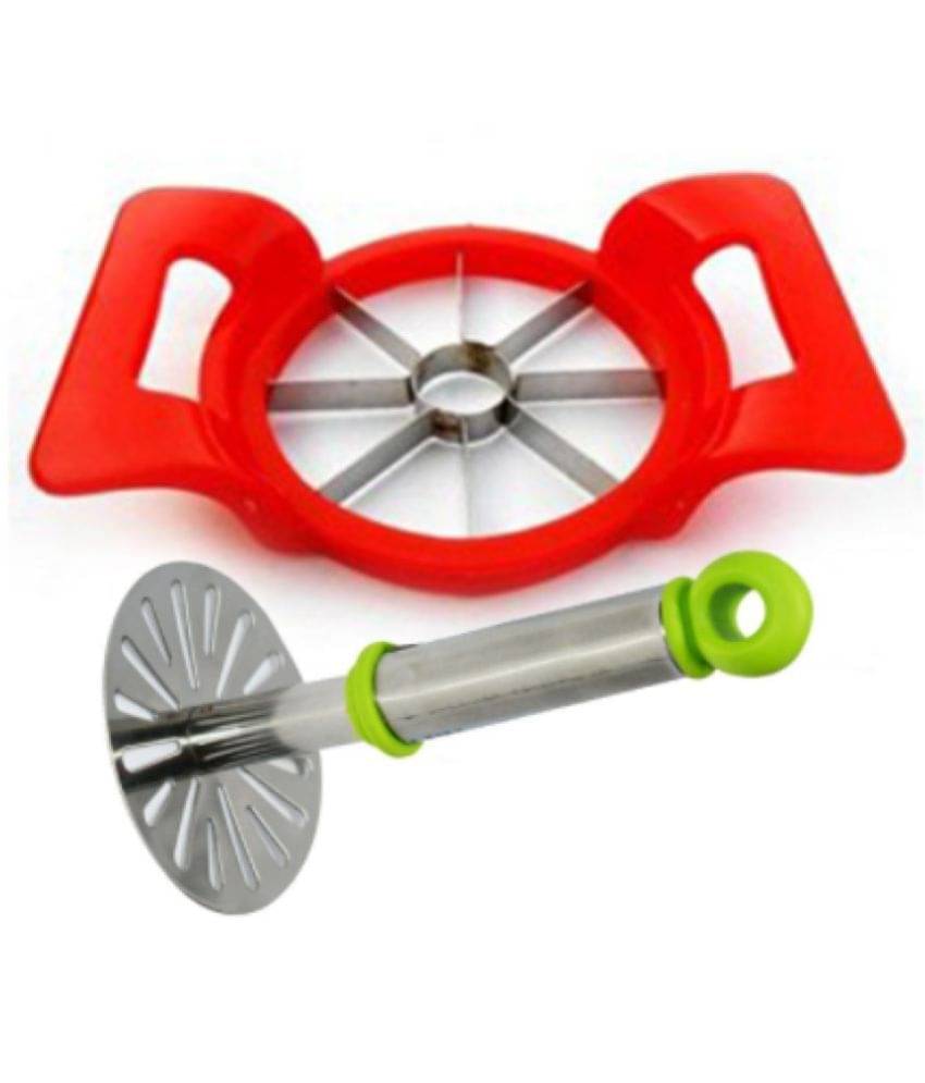     			Blooms Mall Combo Of Cutter With Potato Masher, Multicolor