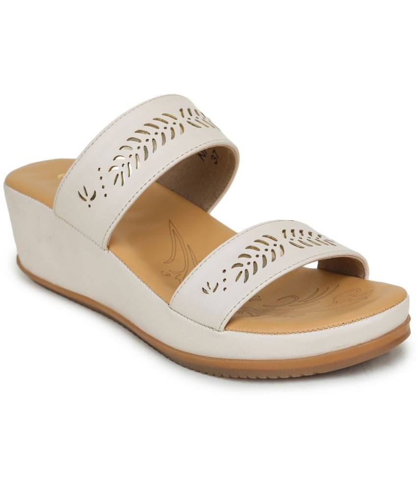     			Liberty White Slippers