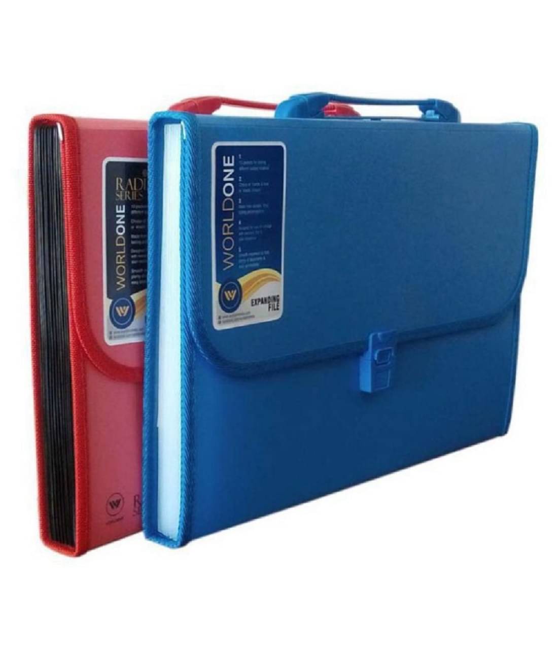 RAVARIYA GRAPHICS Expanding File 13 Pockets SET OF 2 RED/BLUE / Multicoloured RAVARIYA GRAPHICS Expanding File 13 Pockets SET OF 2 RED/BLUE / Multicoloured
