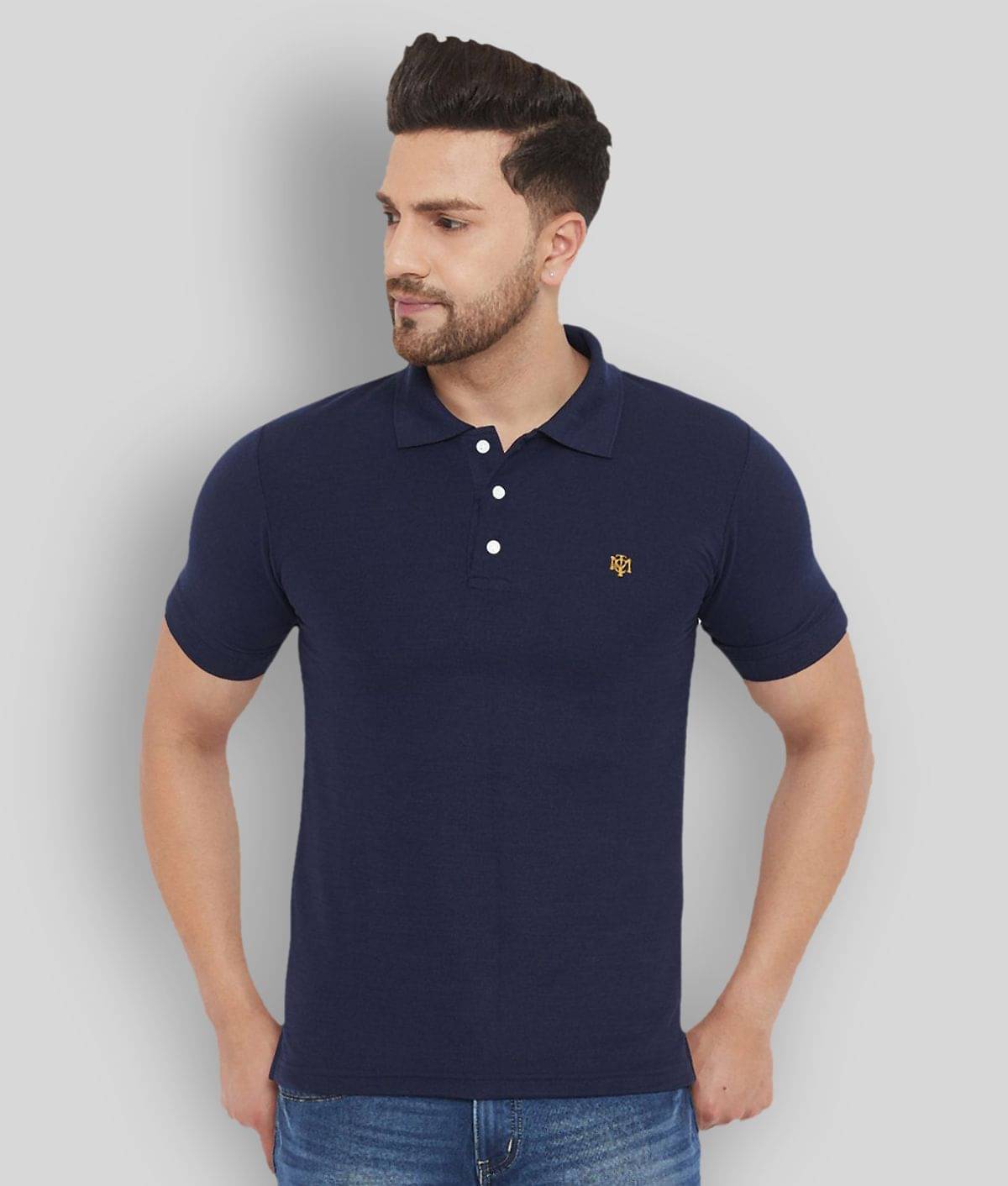 The Million Club Pack of 1 Polyester Regular Fit Solid Half Sleeves Men's Polo T Shirt ( Navy ) The Million Club Pack of 1 Polyester Regular Fit Solid Half Sleeves Men's Polo T Shirt ( Navy )
