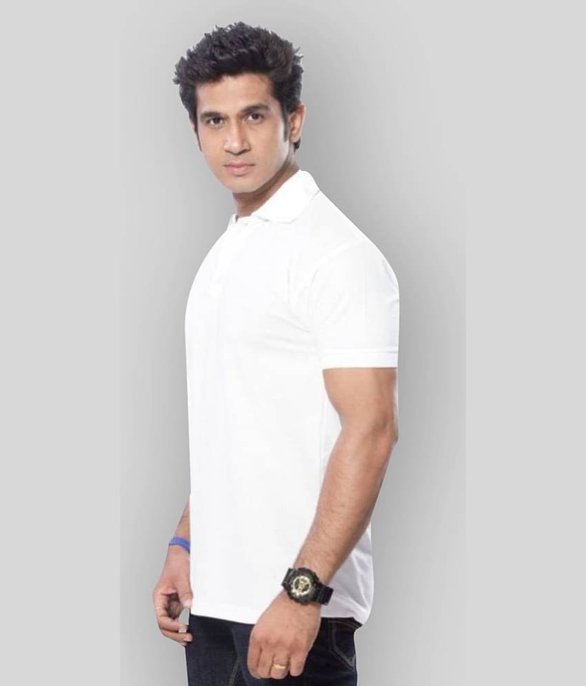 in365 Pack of 1 Cotton Blend Regular Fit Solid Half Sleeves Men's Polo T Shirt ( Turquoise )