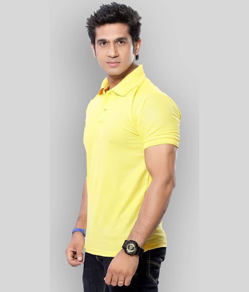 in365 Pack of 1 Cotton Blend Regular Fit Solid Half Sleeves Men's Polo T Shirt ( Turquoise )