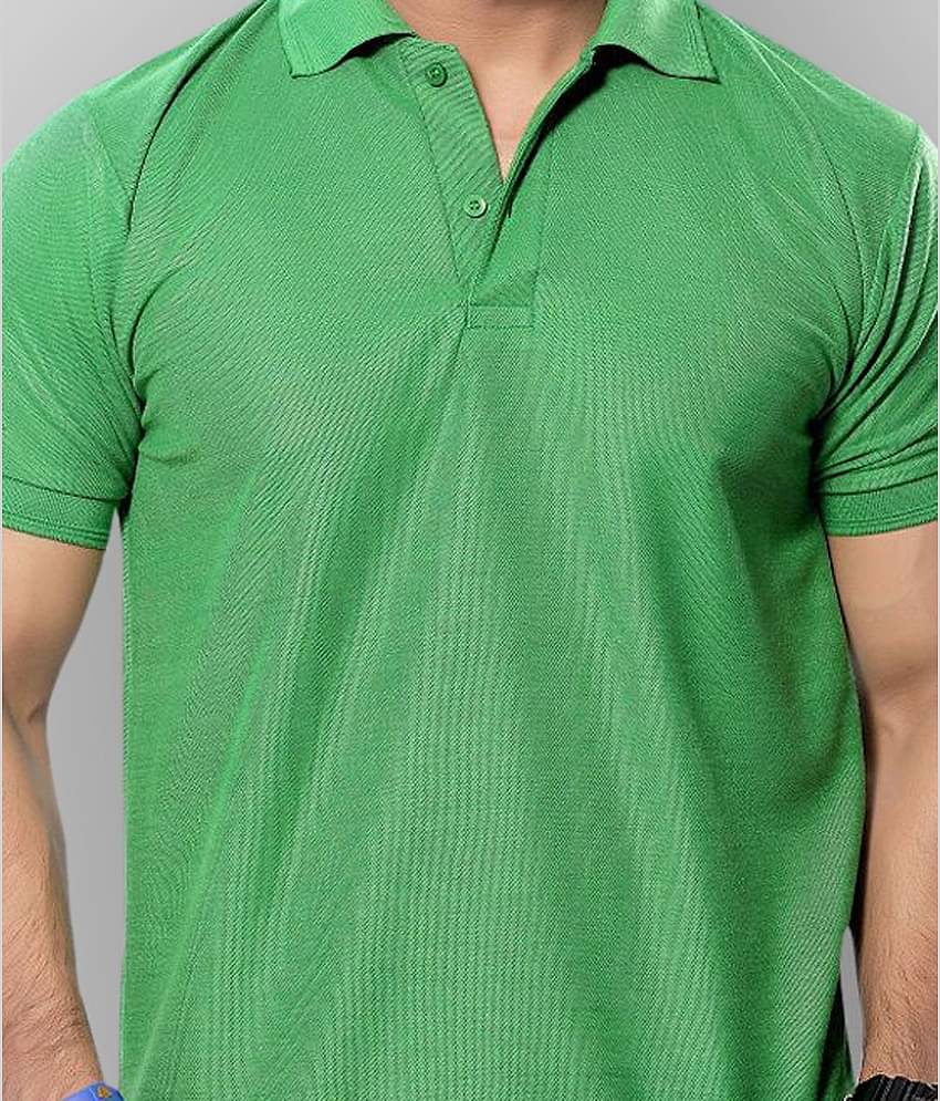 in365 Pack of 1 Cotton Blend Regular Fit Solid Half Sleeves Men's Polo T Shirt ( Turquoise )