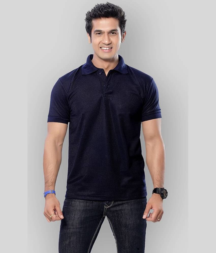 in365 Pack of 1 Cotton Blend Regular Fit Solid Half Sleeves Men's Polo T Shirt ( Turquoise )