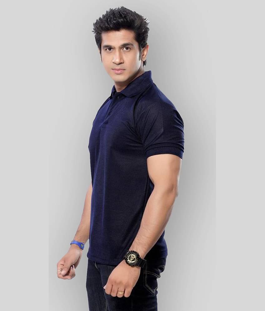 in365 Pack of 1 Cotton Blend Regular Fit Solid Half Sleeves Men's Polo T Shirt ( Turquoise )