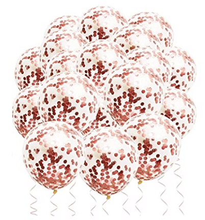     			Blooms Mall   Confetti Metallic Latex Ballons Red Theme Set of 10