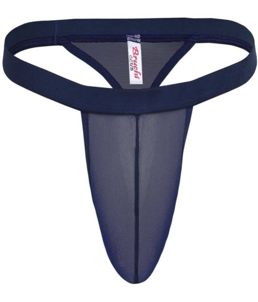 Bruchi Club Pack of 1 Nylon G-String For Men's ( Black )