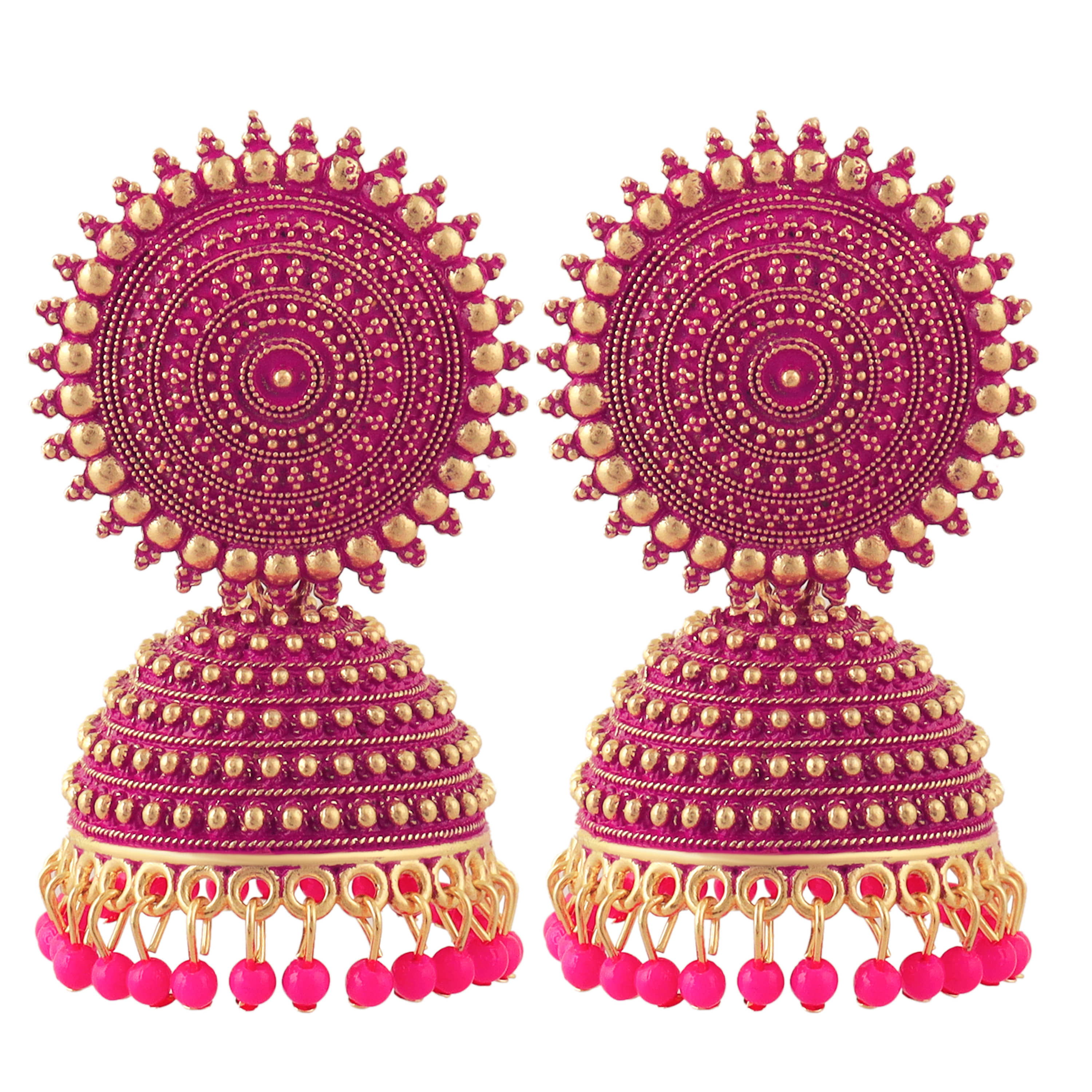 FASHION FRILL - Pink Drop ( Pack of 1 ) - Earrings | Buy online on ZillyBuy