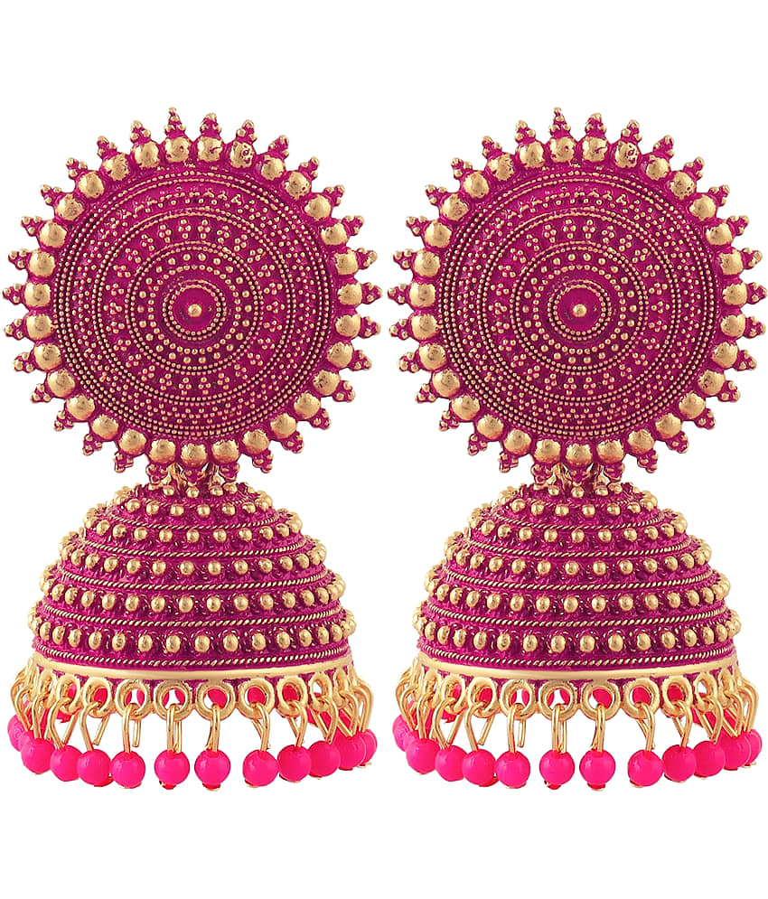 FASHION FRILL - Pink Drop ( Pack of 1 ) - Earrings | Buy online on ZillyBuy