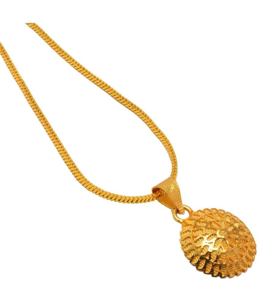 Jewar Mandi Pendant Locket Chain Gold Plated Rich Look Long Size Latest Designer Daily Use Jewelry for Men Women, Boys Girls, Unisex