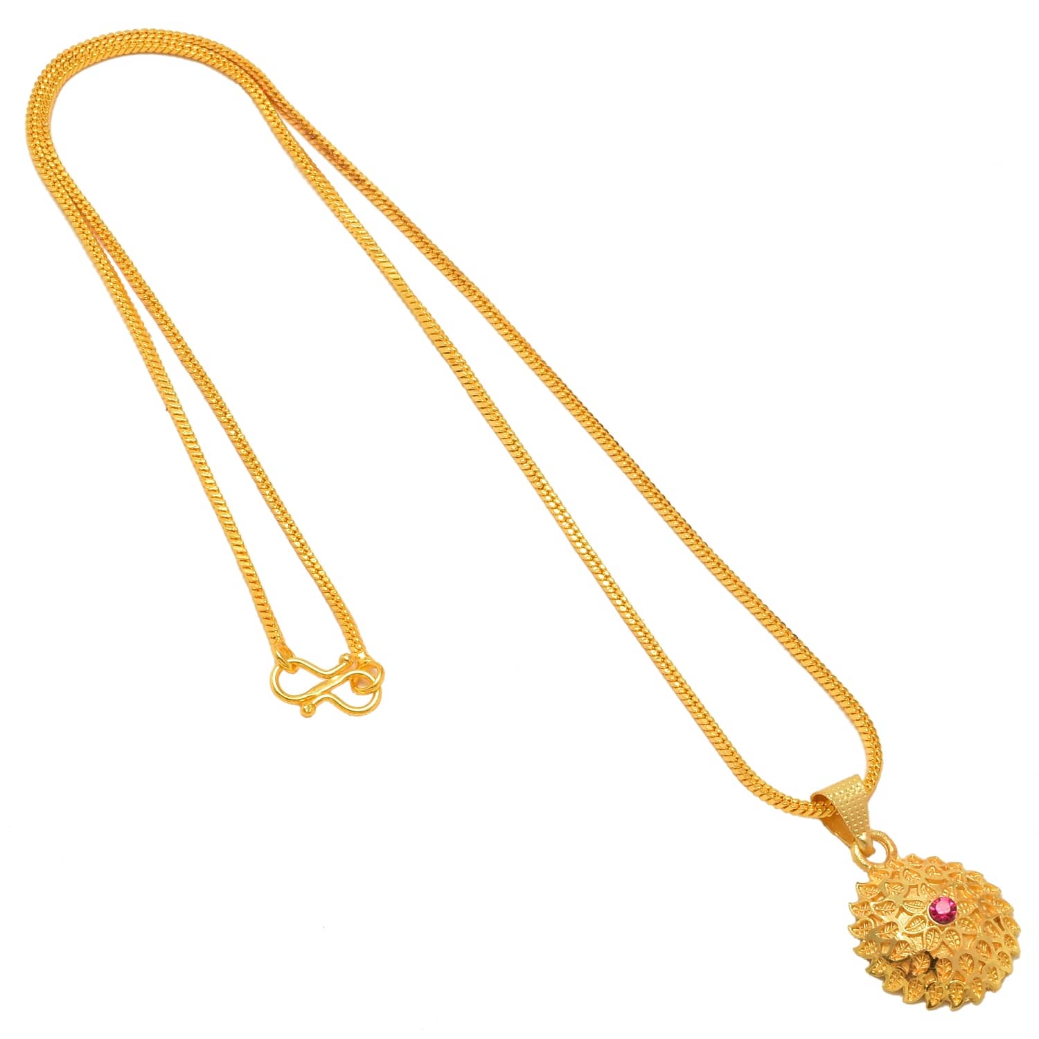 Jewar Mandi Pendant Locket Chain Gold Plated Rich Look Long Size Latest Designer Daily Use Jewelry for Men Women, Boys Girls, Unisex