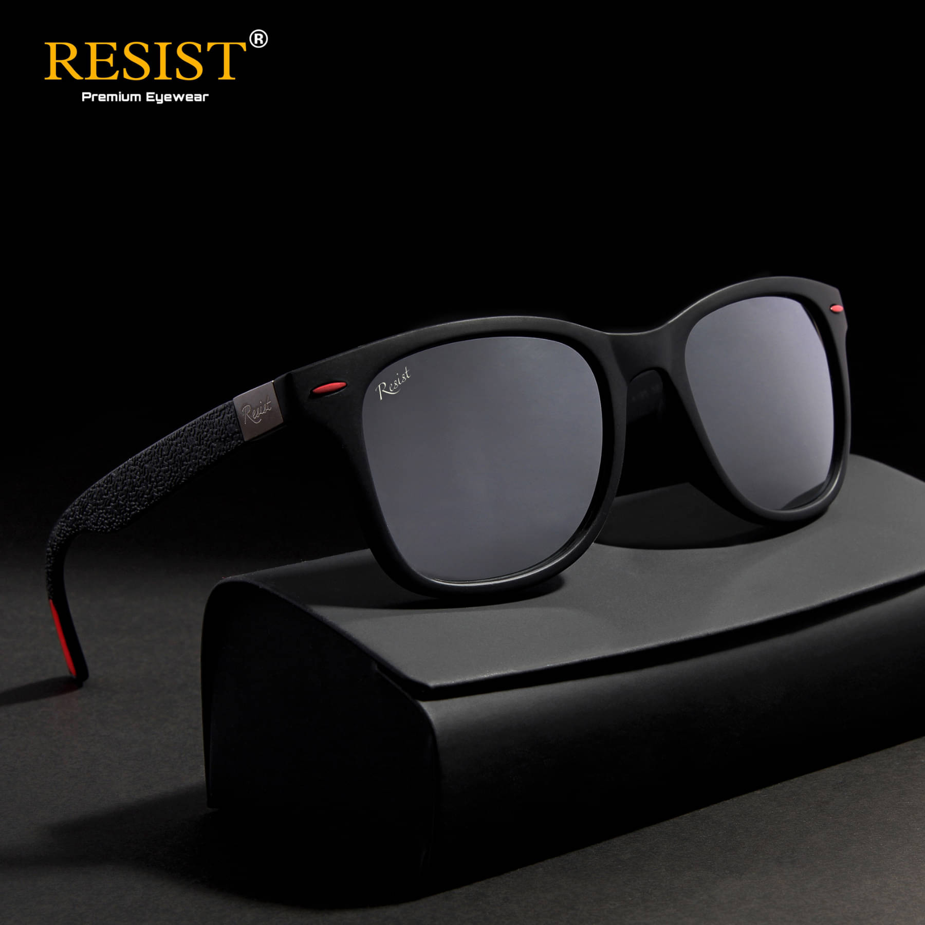 RESIST EYEWEAR Black Square Sunglasses ( Pack of 1 ) RESIST EYEWEAR Black Square Sunglasses ( Pack of 1 )