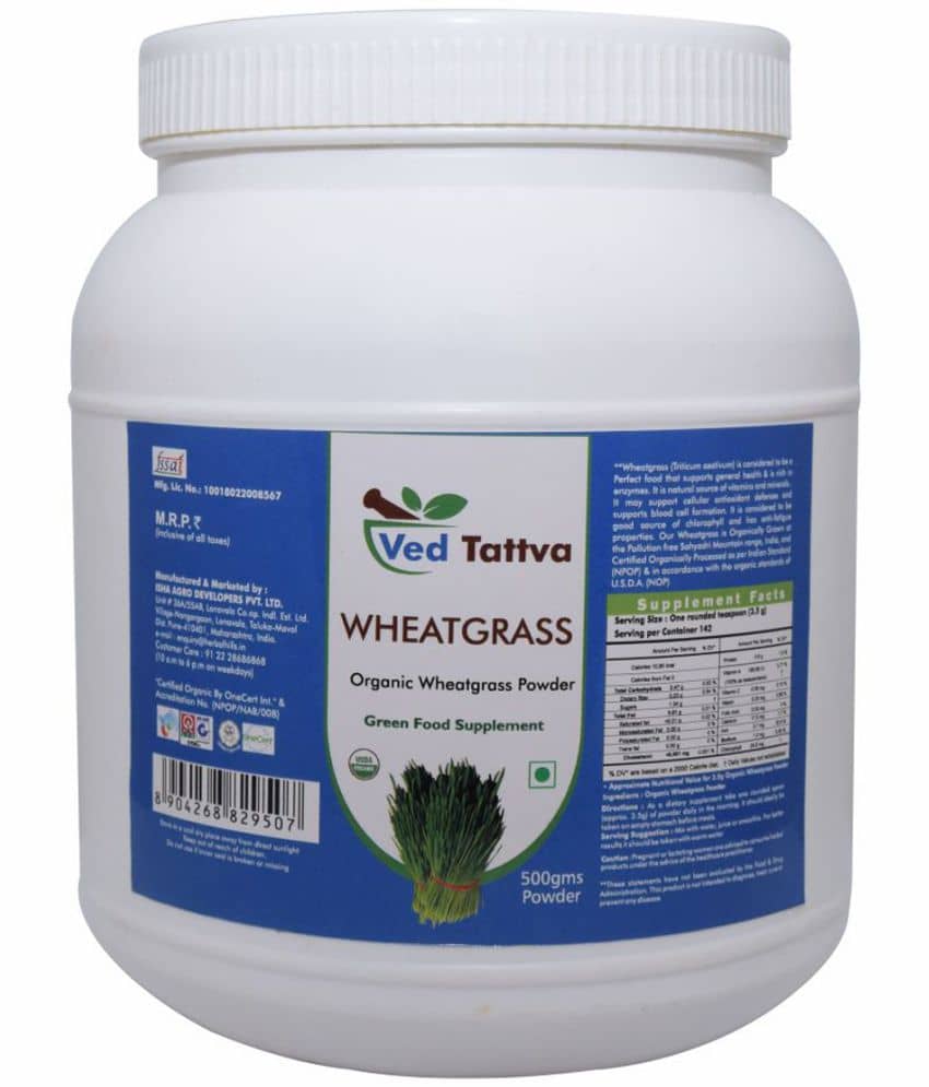 Ved Tattva Wheatgrass Powder 500 Gm Pack of 1