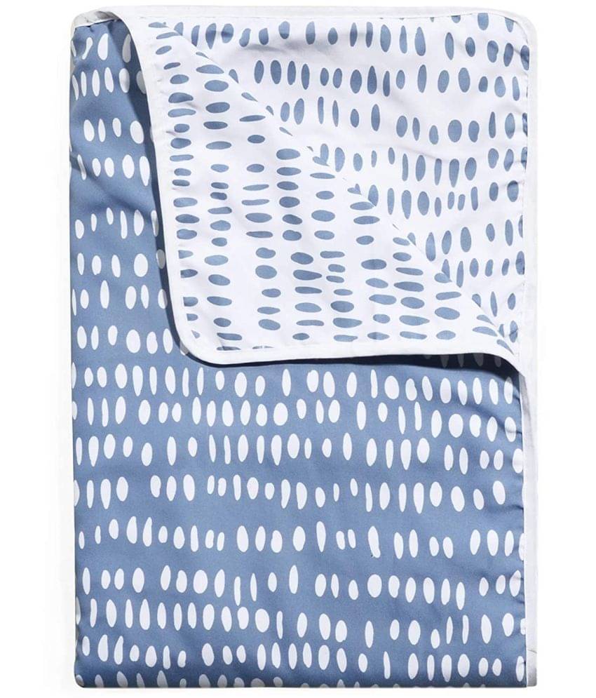     			DIVINE CASA Double Polyester Blue Polka Dohar