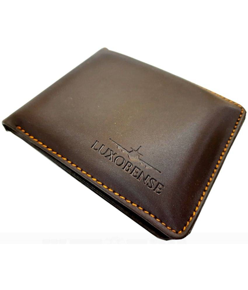     			LUXOBENSE Brown Fabric Men's Two Fold Wallet ( Pack of 1 )