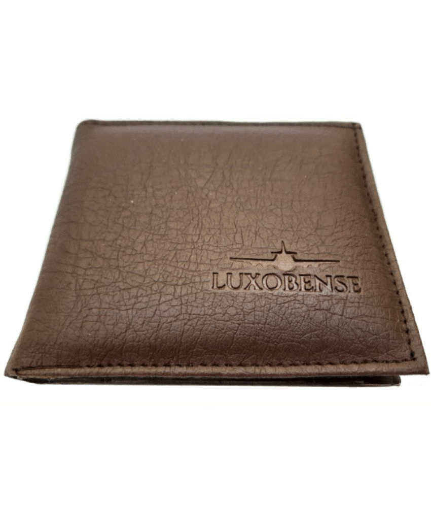LUXOBENSE - PU Brown Men's Two Fold Wallet ( Pack of 1 ) - Handbags | Buy online on ZillyBuy