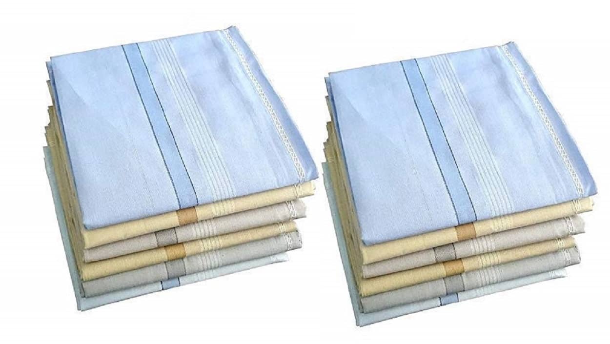 PENYAN - 100% Cotton Multi Men's Handkerchief ( Pack of 10 ) - Jewellery Sets | Buy online on ZillyBuy