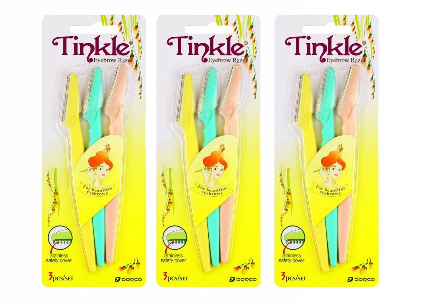 RTB Tinkle EyeBrow Manual Razor 1 Blade 3 Pcs Pack of 3 RTB Tinkle EyeBrow Manual Razor 1 Blade 3 Pcs Pack of 3