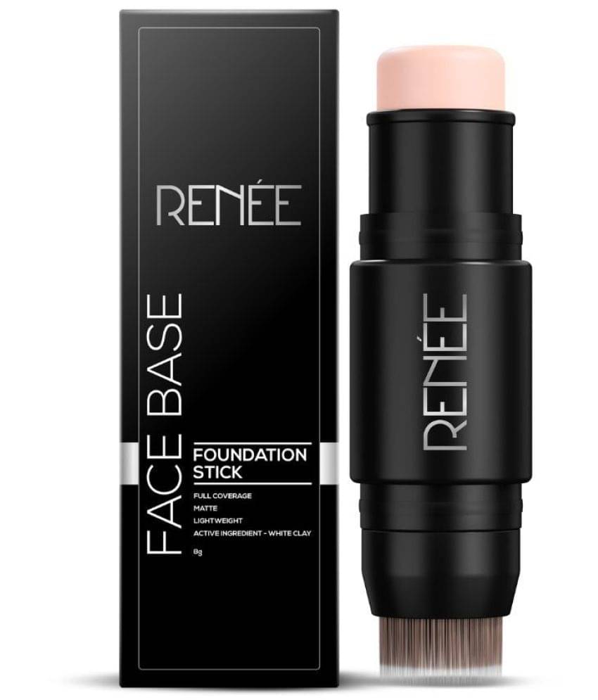     			RENEE Face Base Foundation Stick with Applicator - Creamy Latte, Enriched with White Clay, 8gm
