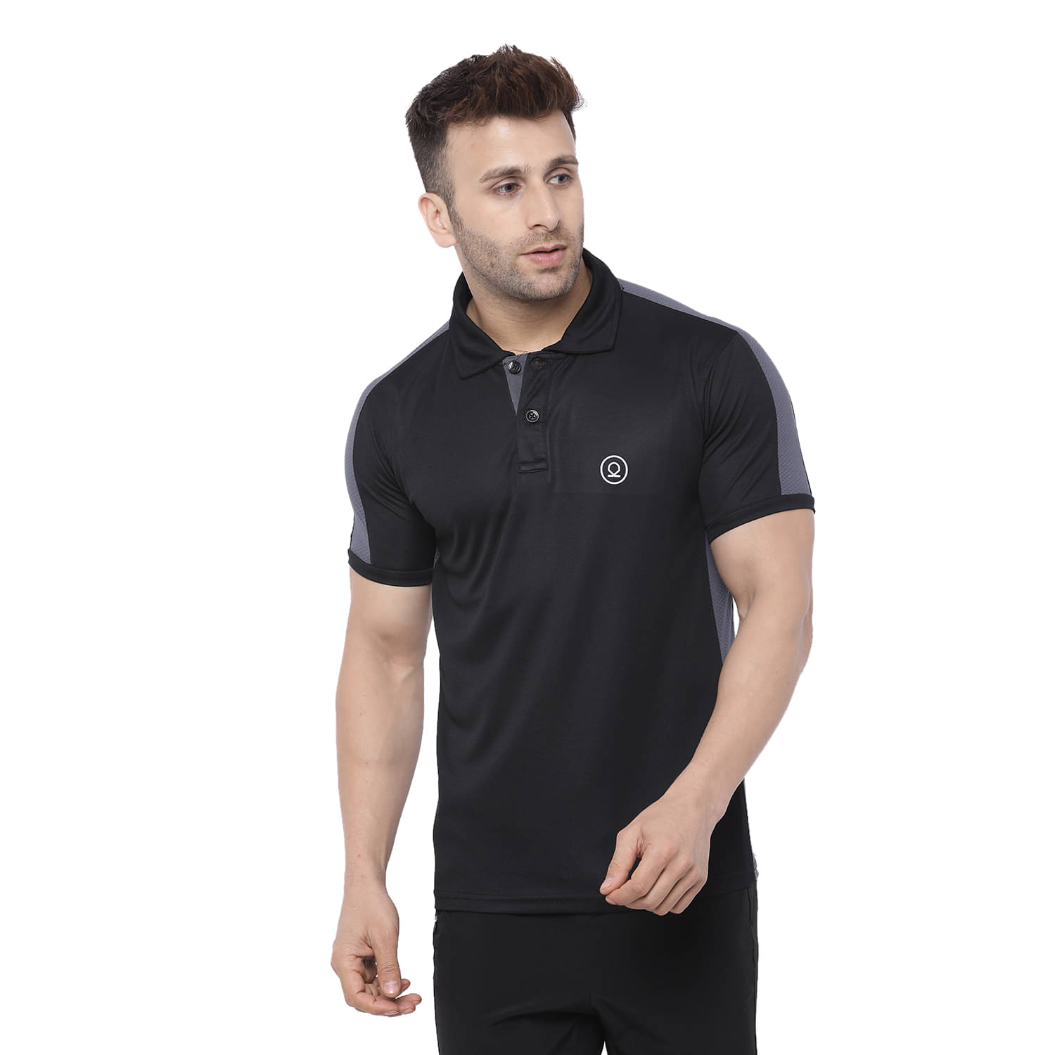     			Chkokko - Polyester Regular Fit Black Men's Sports Polo T-Shirt ( Pack of 1 )