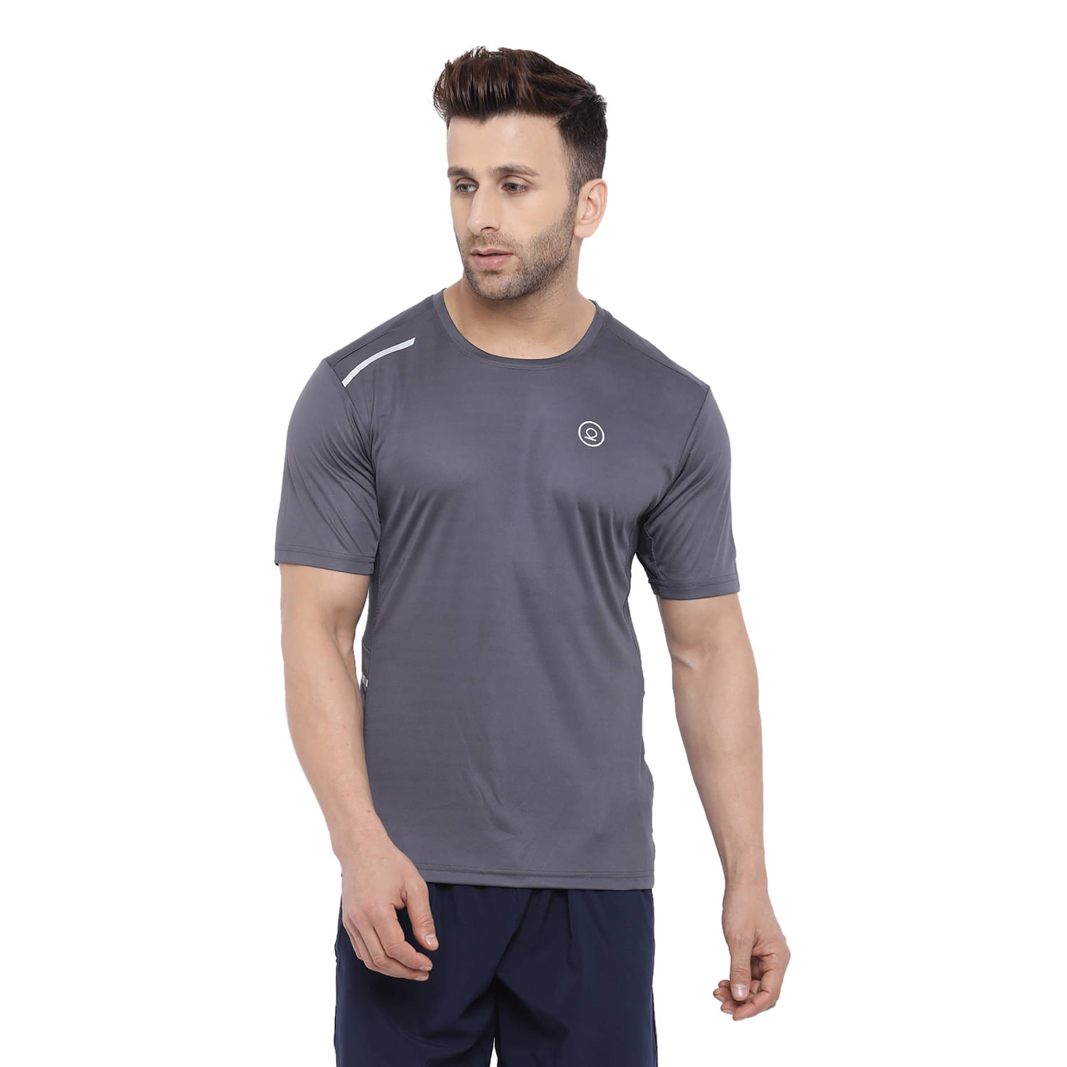 Chkokko - Polyester Regular Fit Grey Men's Sports T-Shirt ( Pack of 1 ) Chkokko - Polyester Regular Fit Grey Men's Sports T-Shirt ( Pack of 1 )