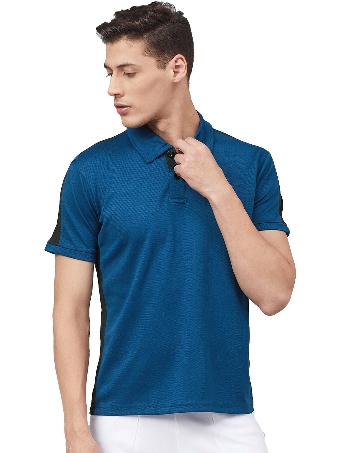     			Chkokko - Polyester Regular Fit Indigo Men's Sports Polo T-Shirt ( Pack of 1 )