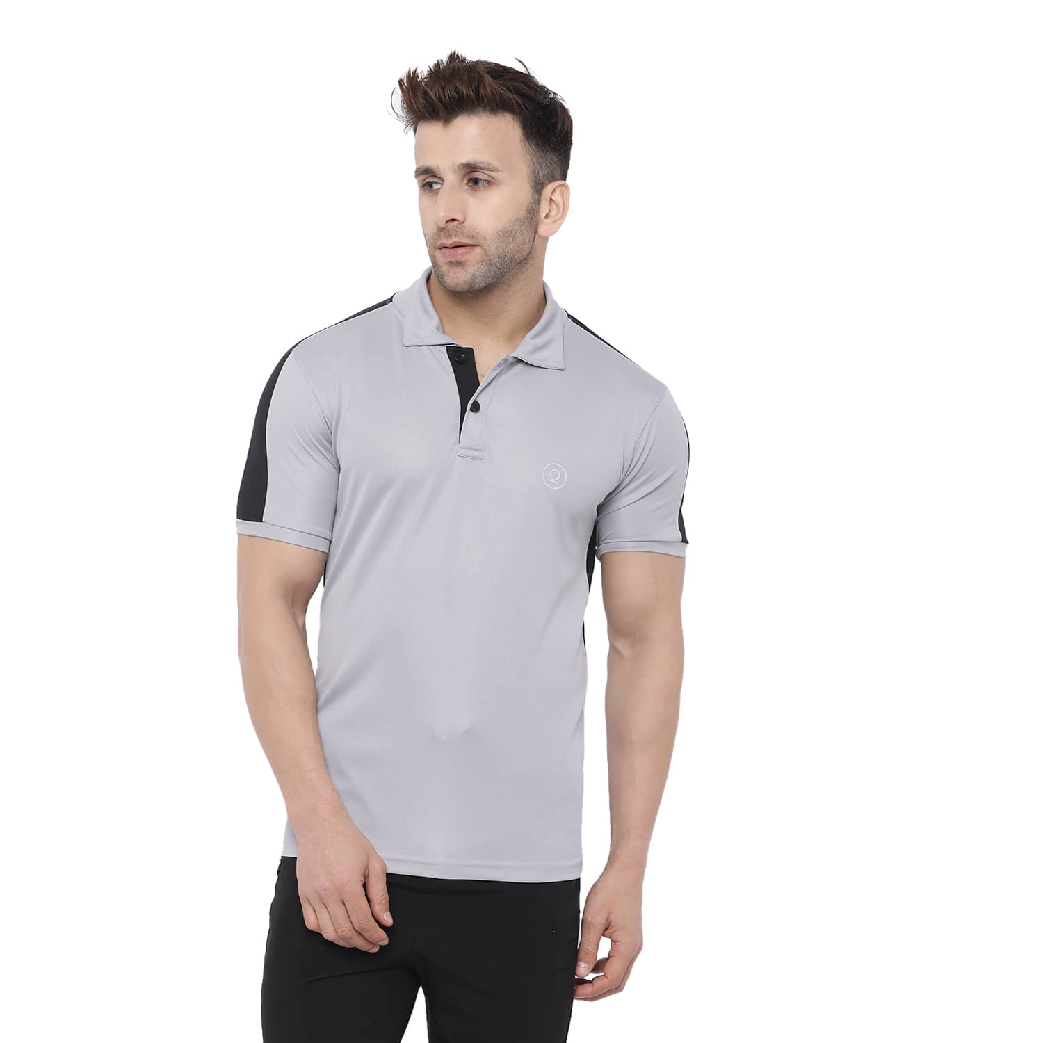     			Chkokko - Polyester Regular Fit Silver Men's Sports Polo T-Shirt ( Pack of 1 )