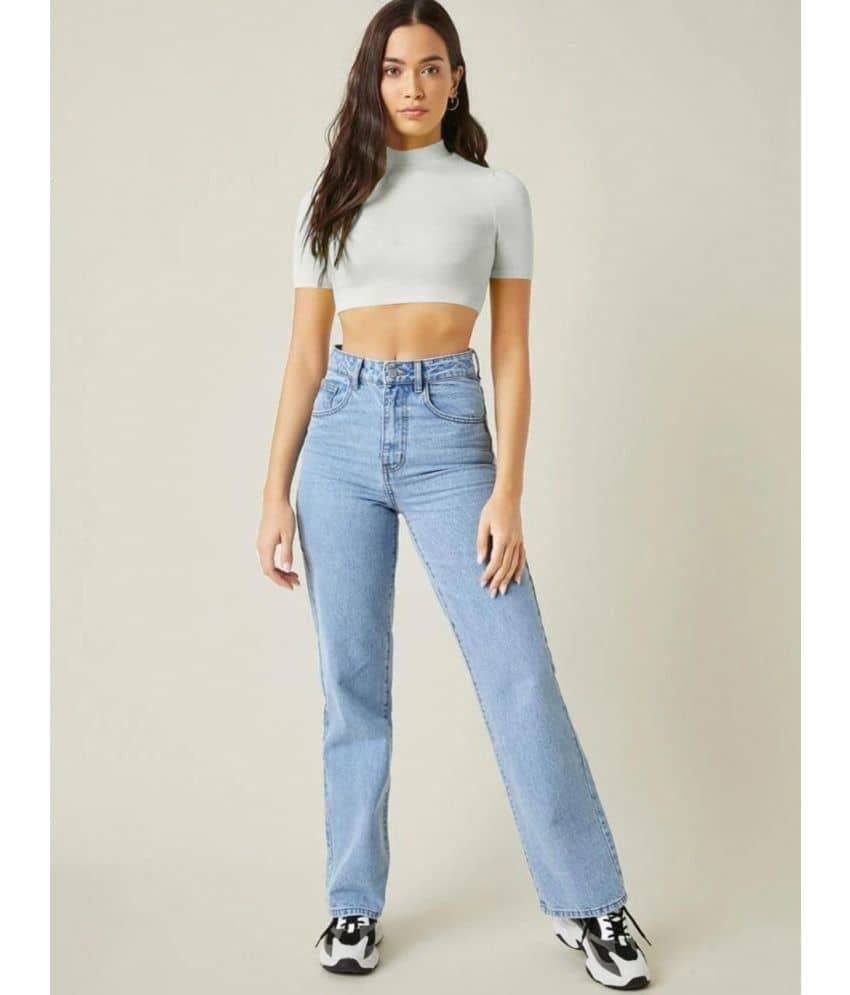 Dream Beauty Fashion Women's Polyester Crop Top ( White )