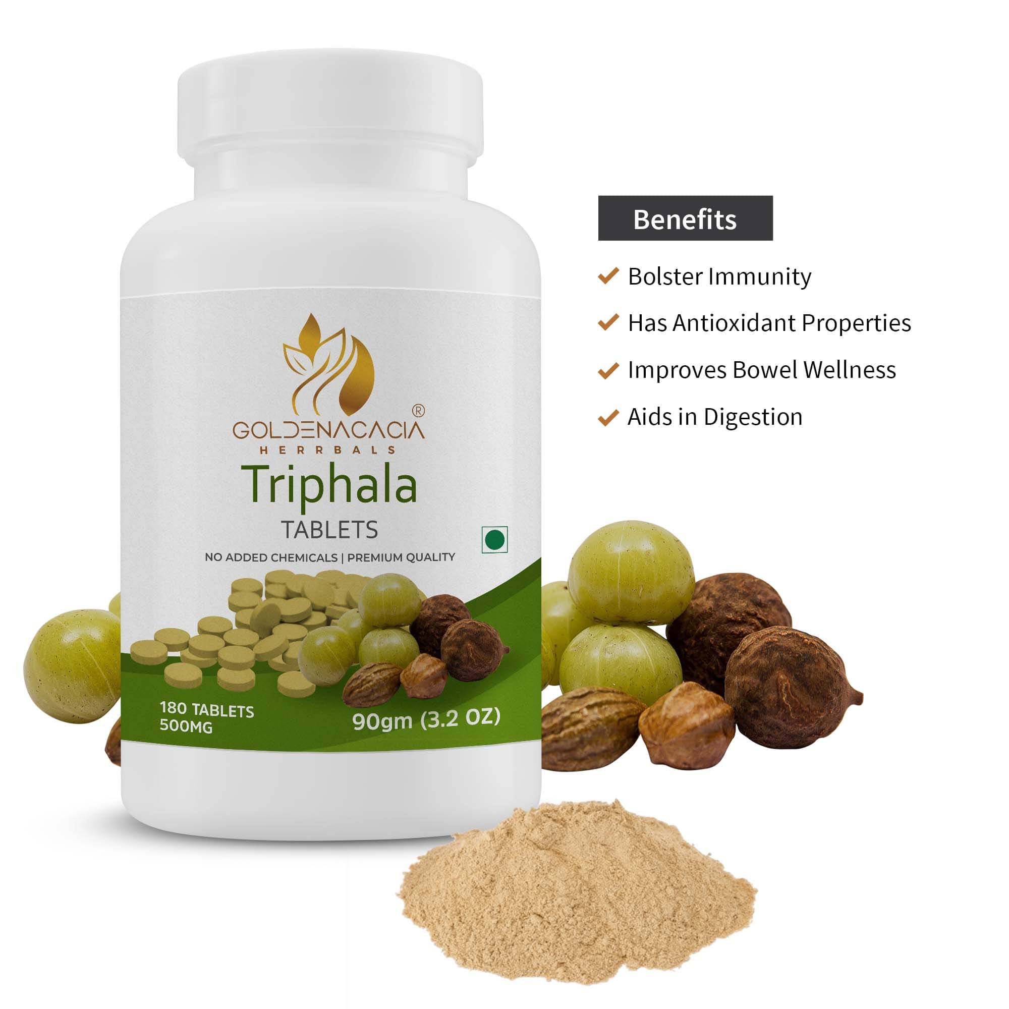 GOLDENACACIA HERRBALS Triphala 500mg 240 Tablets Tablets 1 no.s GOLDENACACIA HERRBALS Triphala 500mg 240 Tablets Tablets 1 no.s