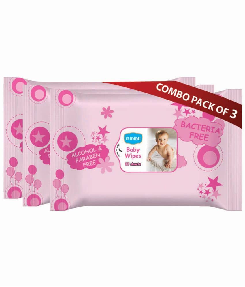 Ginni Scented Wet wipes For Babies ( Pack of 3 )