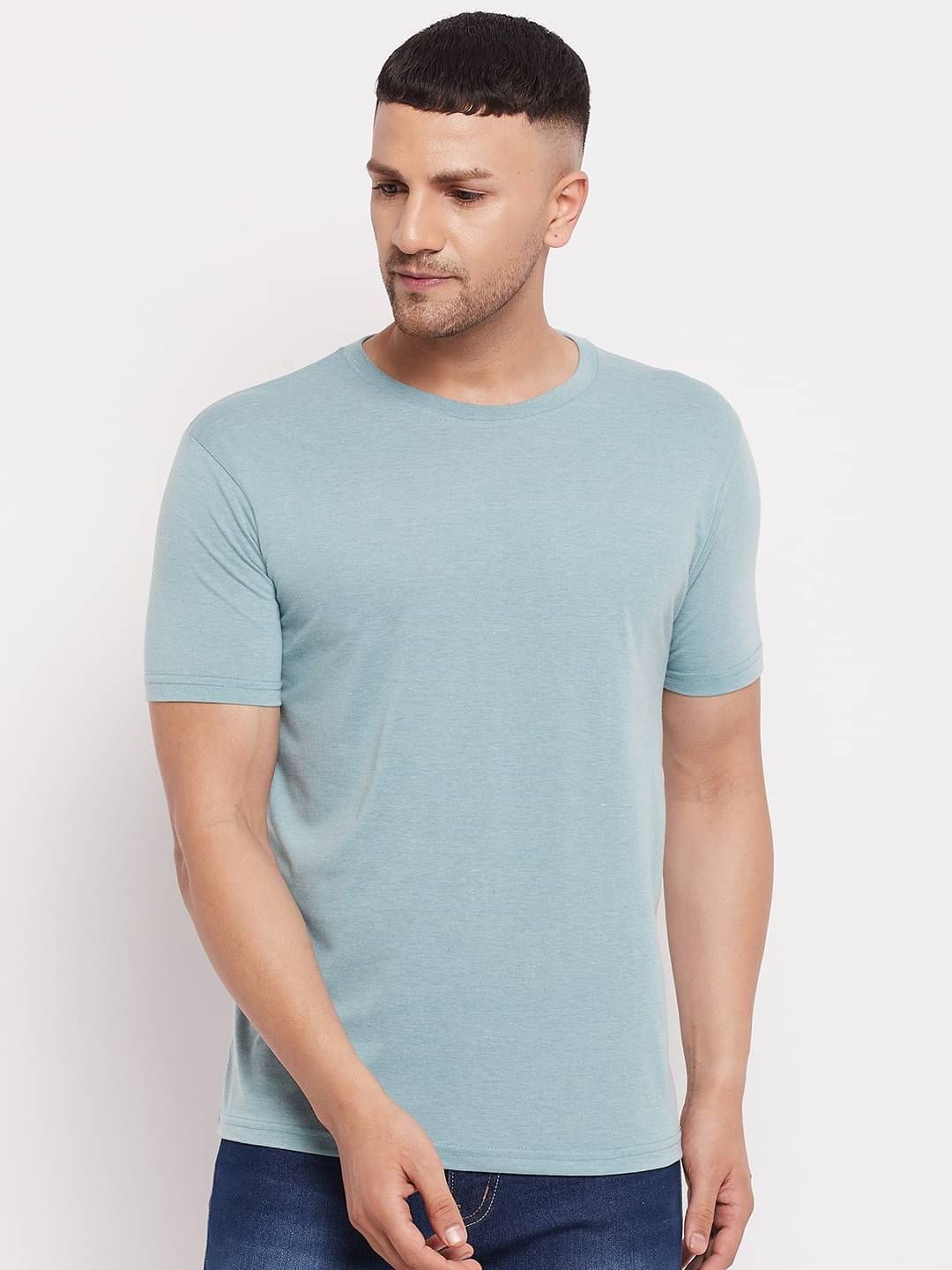     			Lycos Pack of 1 Cotton Blend Regular Fit Men's T-Shirt ( Blue )