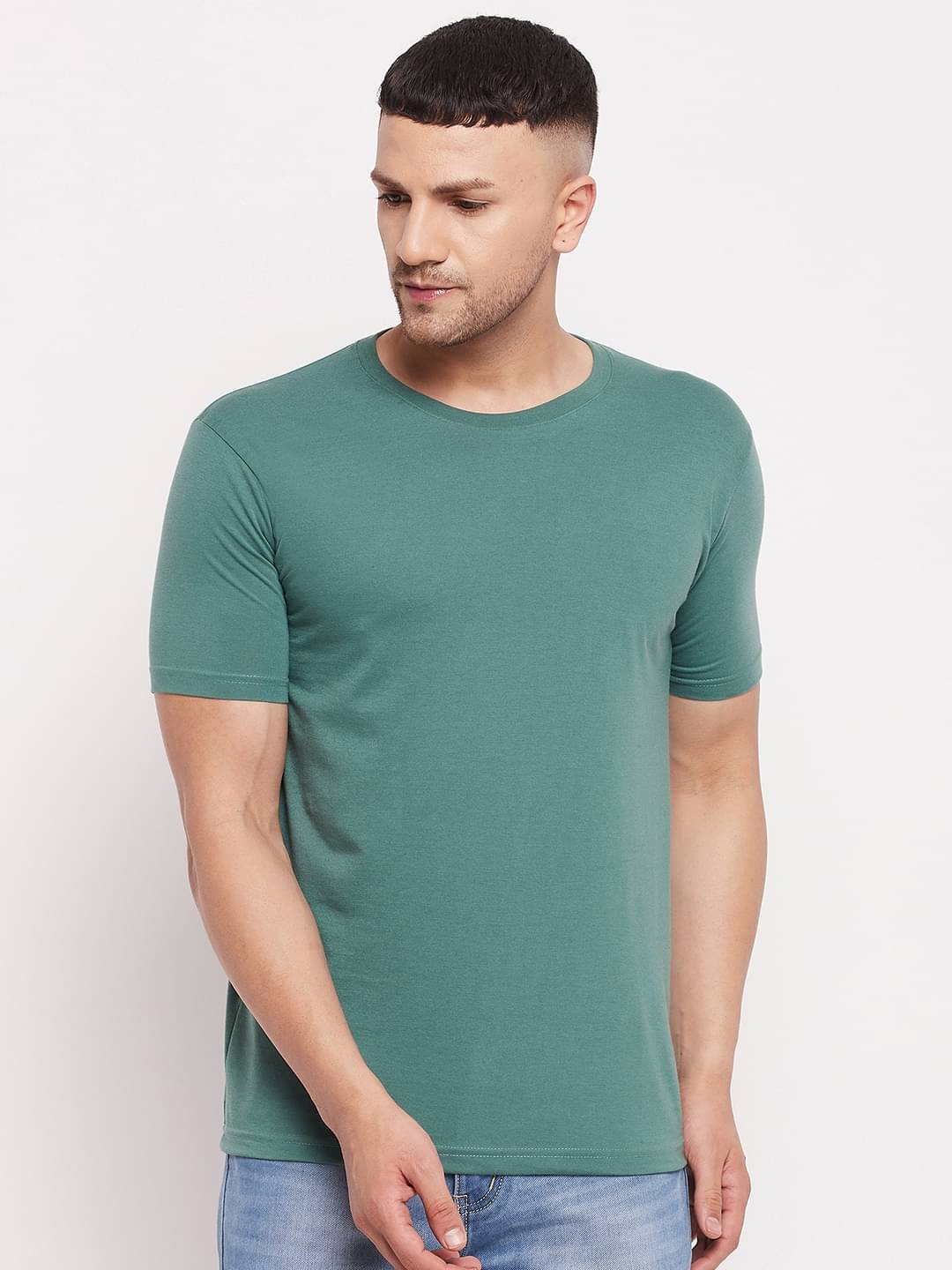     			Lycos Pack of 1 Cotton Blend Regular Fit Men's T-Shirt ( Blue )