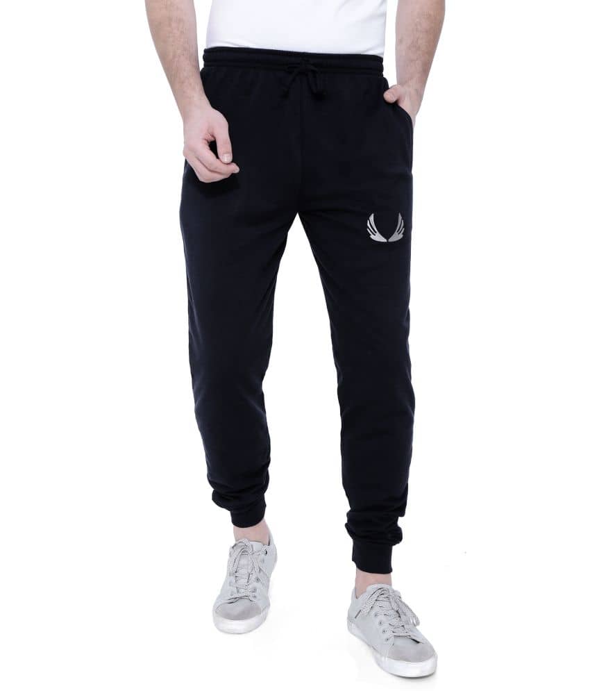 Neo Garments Black Cotton Blend Men's Joggers ( Pack of 1 ) - Track Pants | Buy online on ZillyBuy