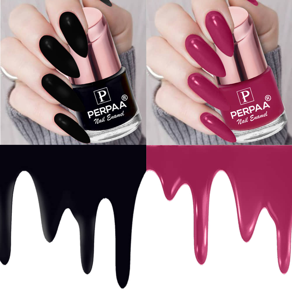 Perpaa Perpaa Nail Polish Silver Glossy Pack of 2 200 mL