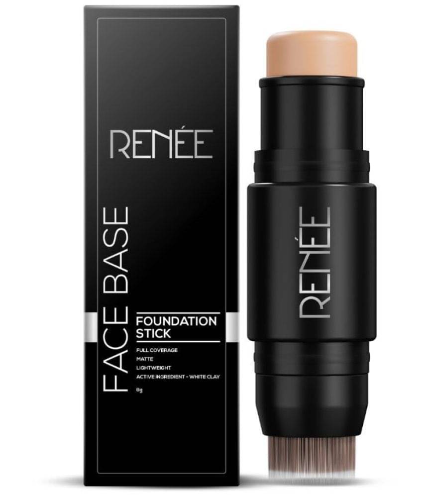     			RENEE Face Base Foundation Stick with Applicator - Coffee, Enriched with White Clay, 8gm