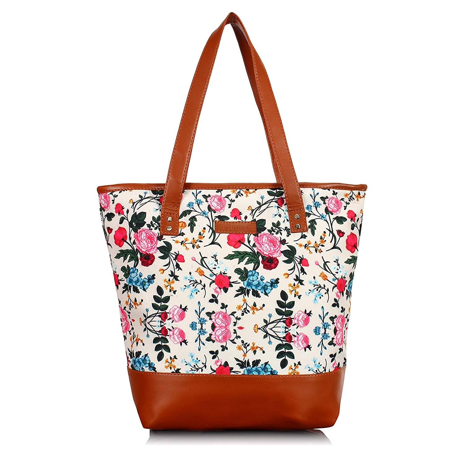     			SAKWOODS Tote Bag Canvas Set of 1 ( Beige )