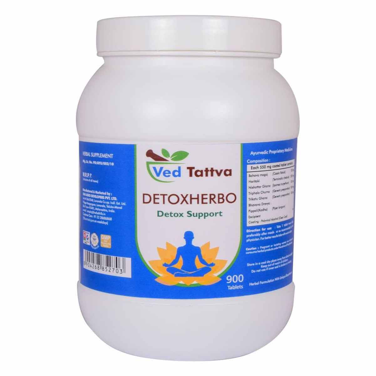 Ved Tattva Detoxherbo Tablet 900 No.S Pack of 1