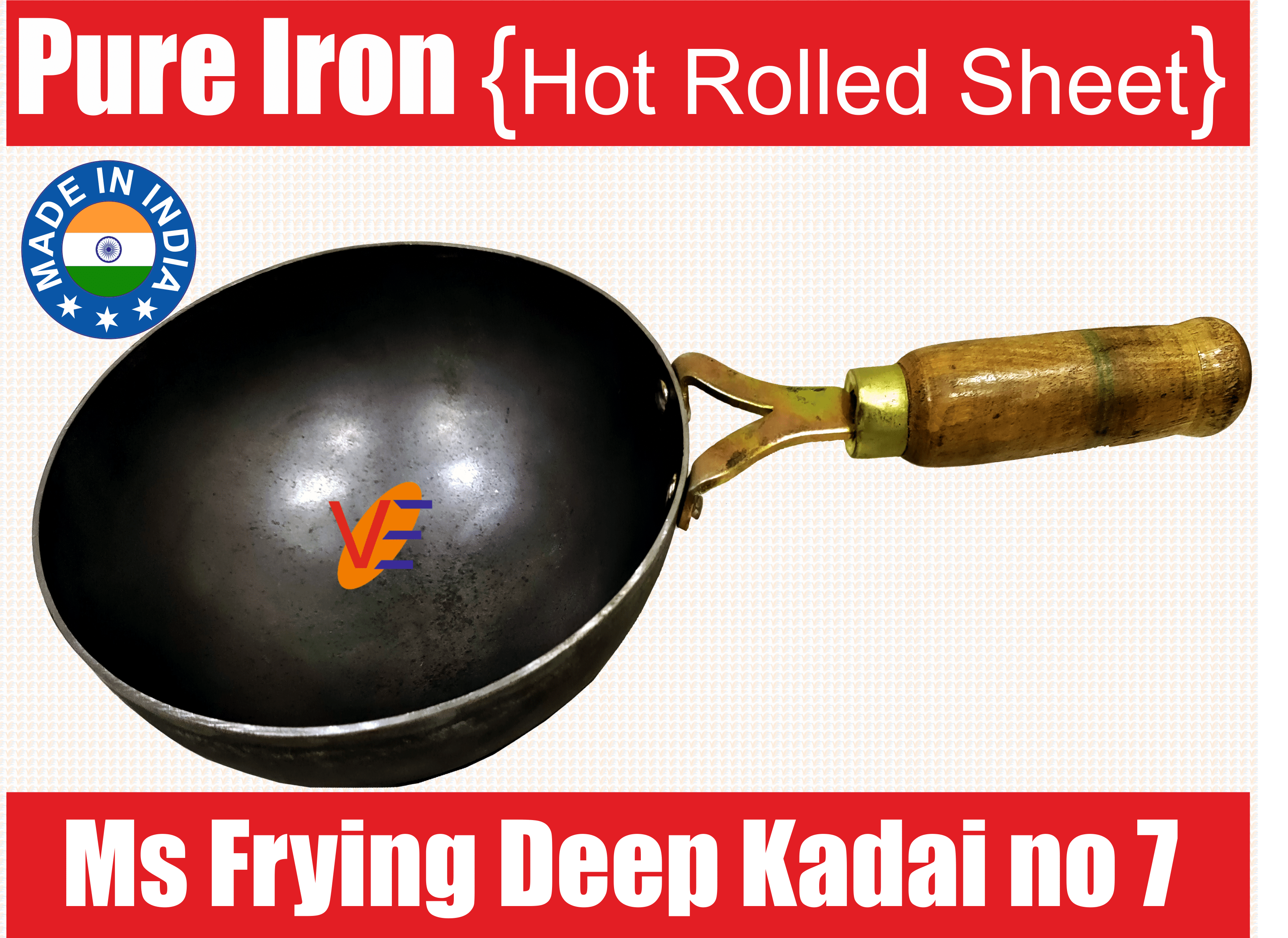 Veer - Iron Non coated Deep Kadhai .750 Veer - Iron Non coated Deep Kadhai .750